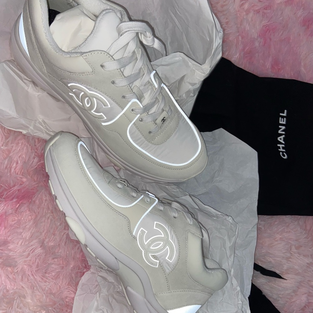 All White Chanel Runners